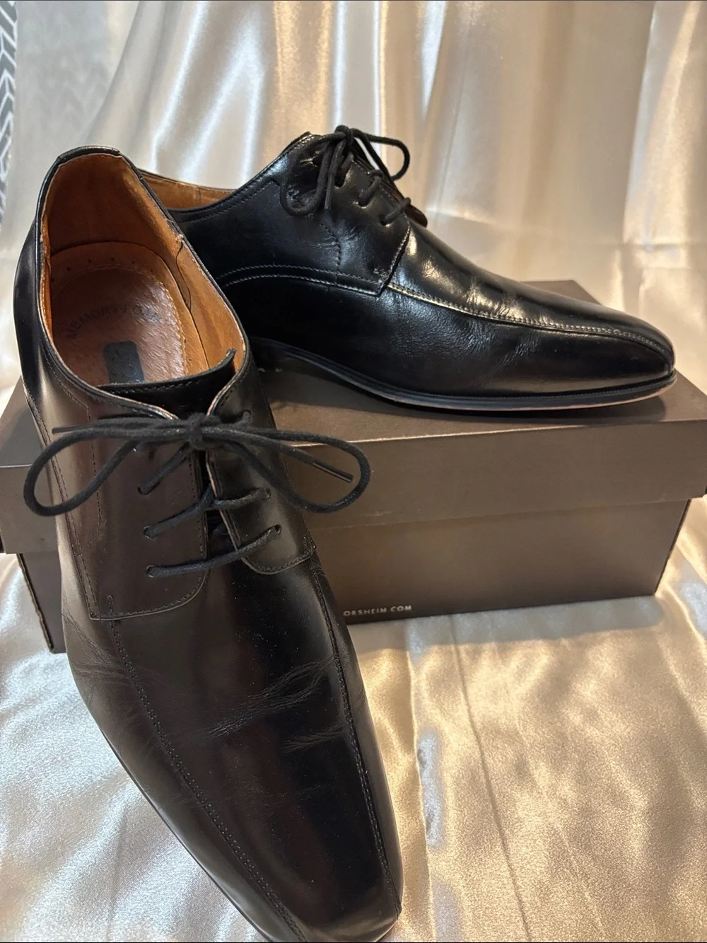 Florsheim Black Leather Derby Dress Shoes